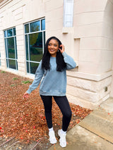 Poppie Vintage Wash Pullover - Blue