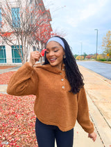 Teddy Comfort Hoodie - Camel
