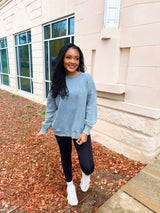 Poppie Vintage Wash Pullover - Blue