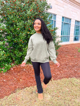 Poppie Vintage Wash Pullover - Olive