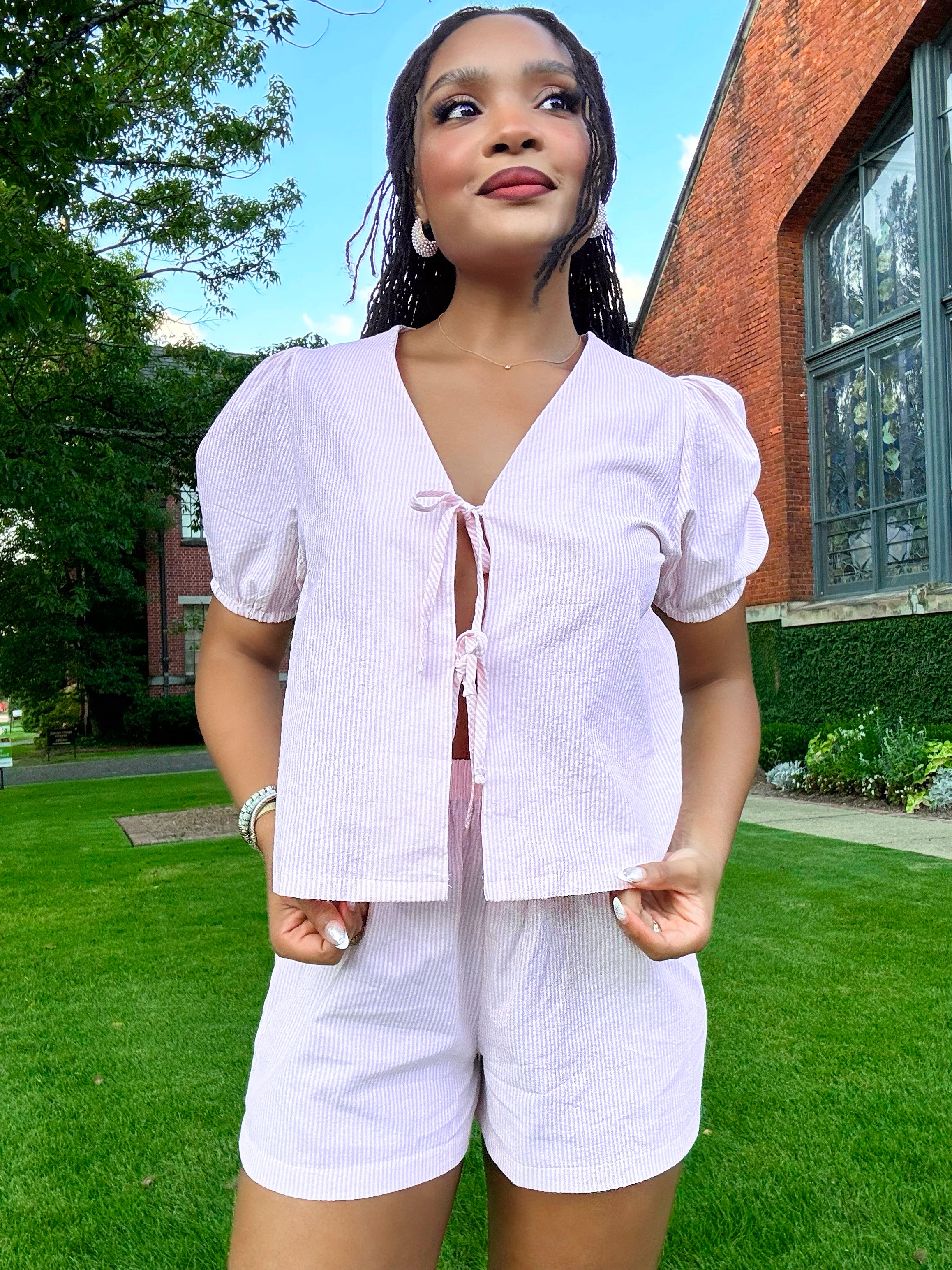 Pink Harvest Striped Set