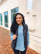 Cloud Nine Puffer Vest - Black