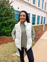 Cloud Nine Puffer Vest - Cream