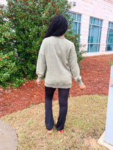 Poppie Vintage Wash Pullover - Olive
