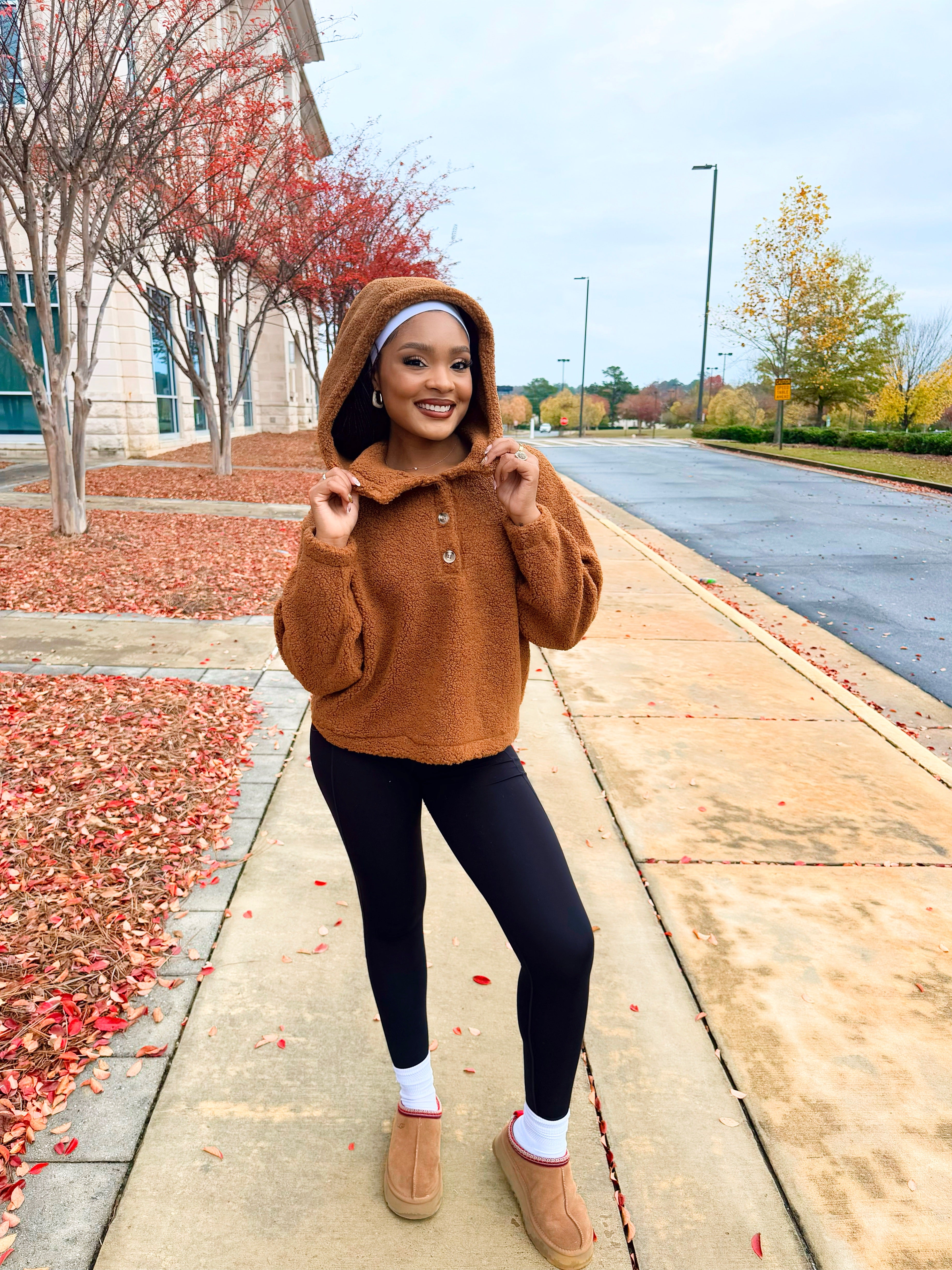 Teddy Comfort Hoodie - Camel