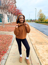 Teddy Comfort Hoodie - Camel
