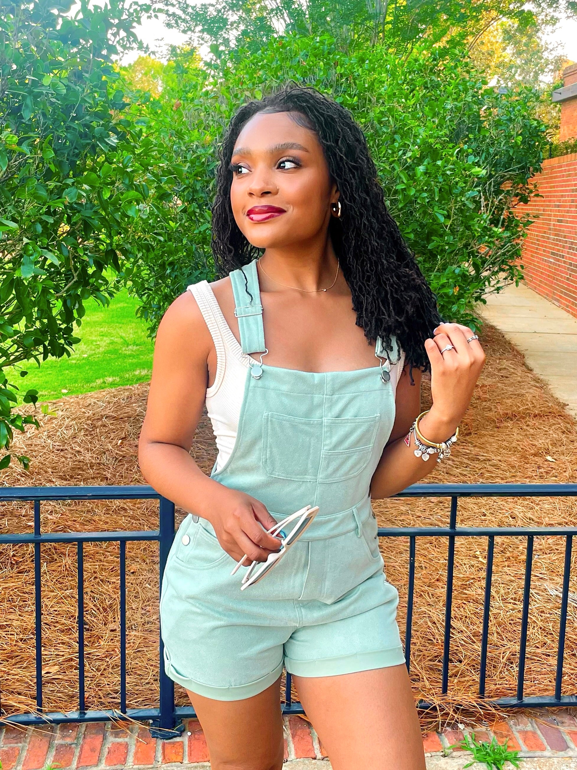 Mint Garden Overalls