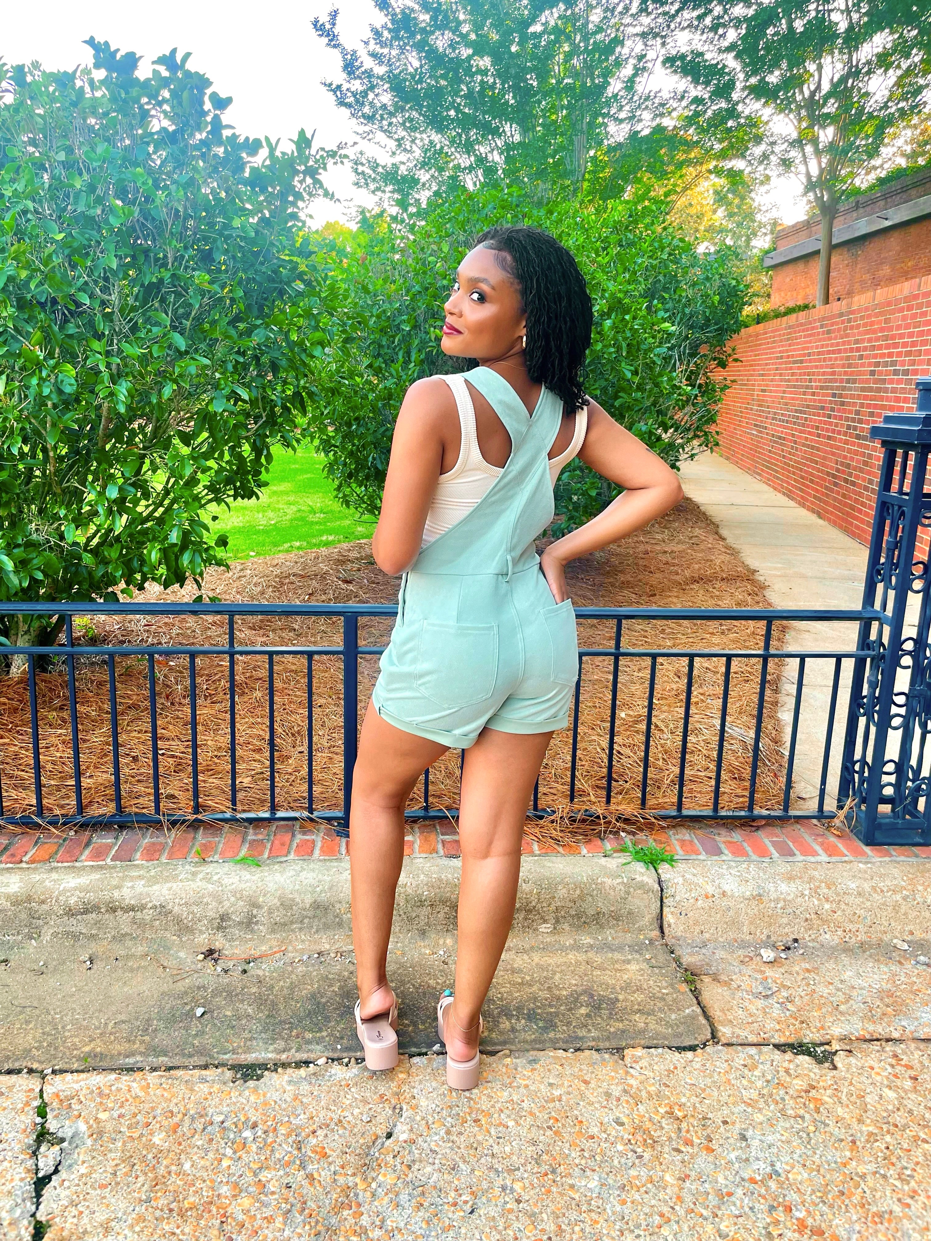 Mint Garden Overalls
