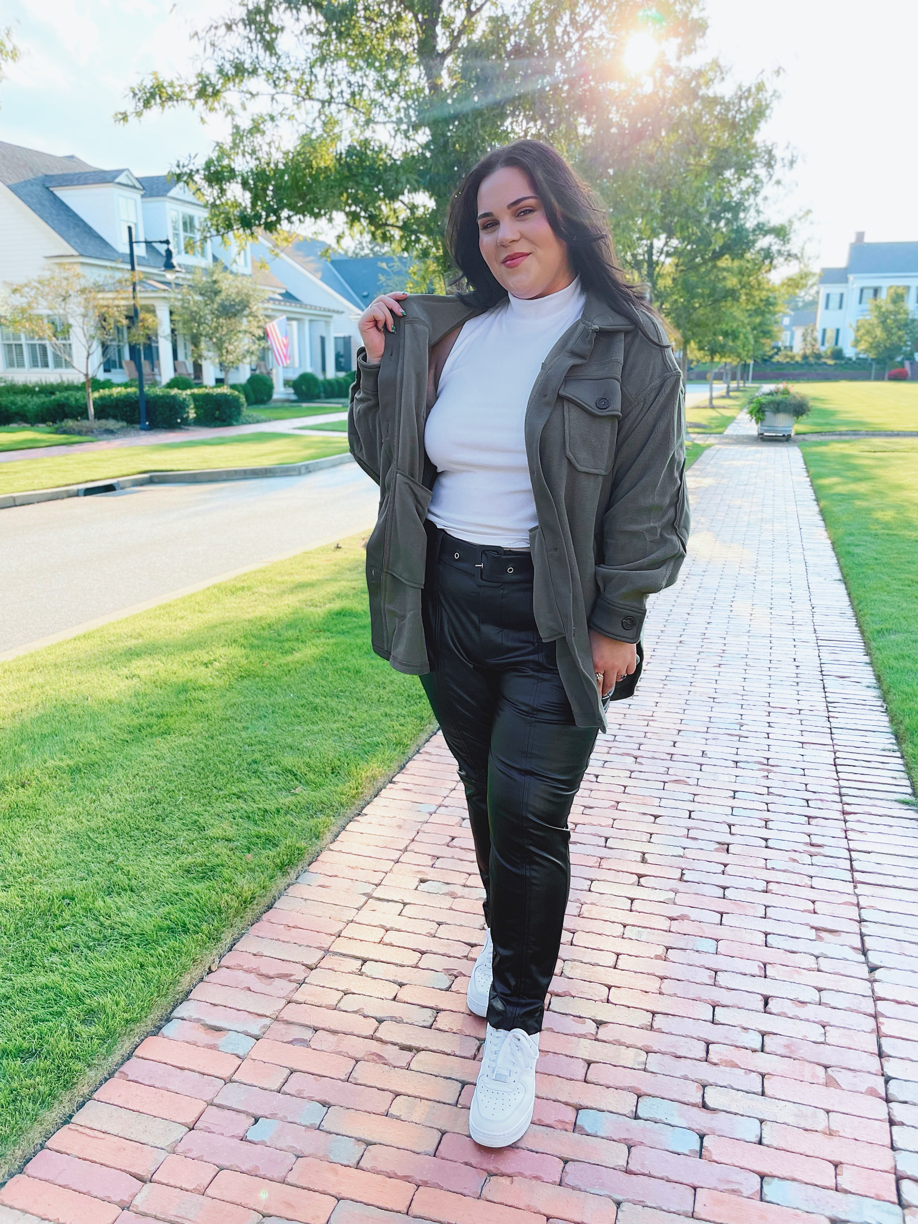 Good Habits Shacket - Olive