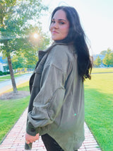 Good Habits Shacket - Olive