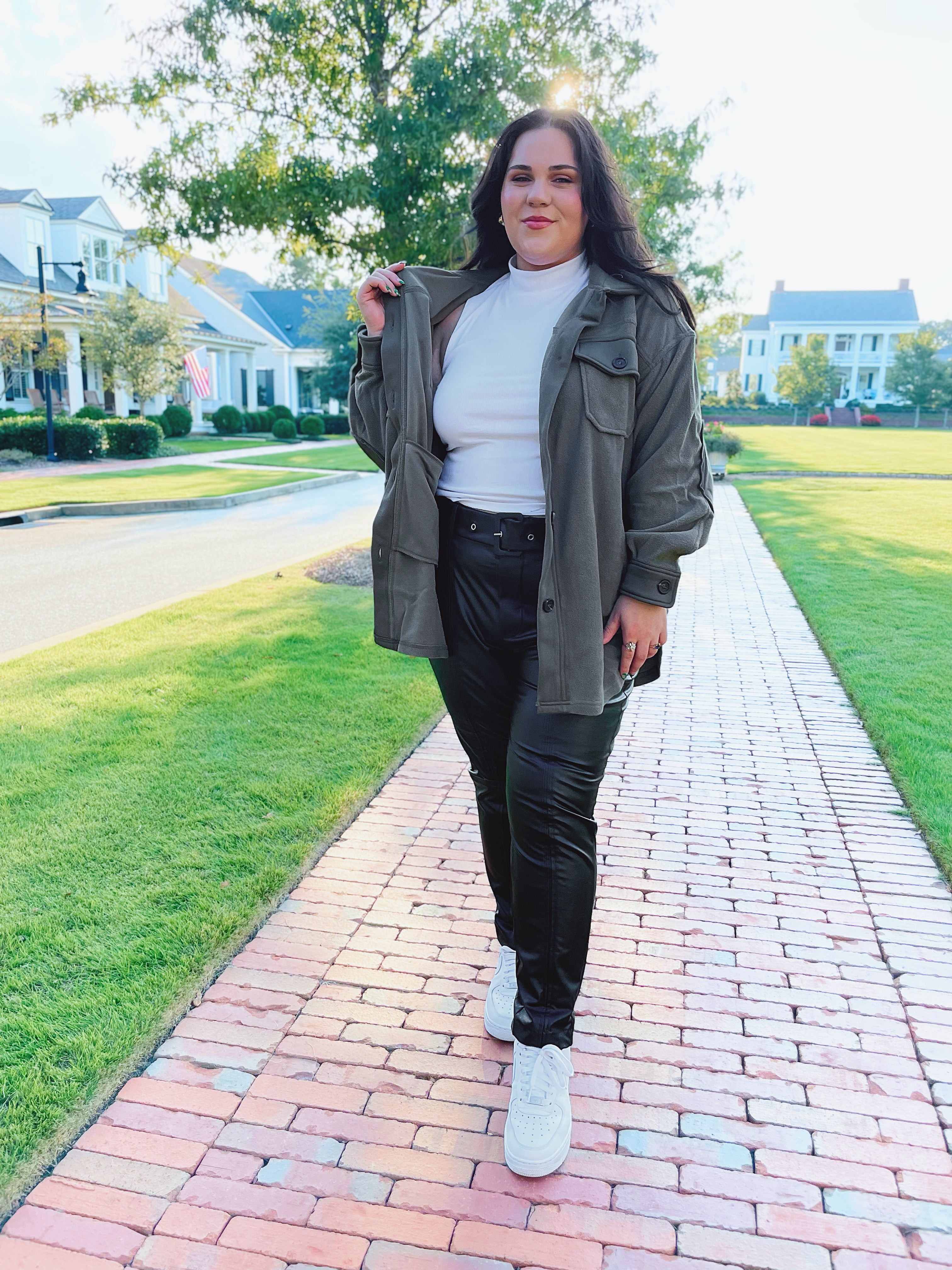 Good Habits Shacket - Olive