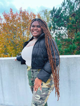 Pop Off Puffer Coat - Black