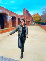 Pop Off Puffer Coat - Olive