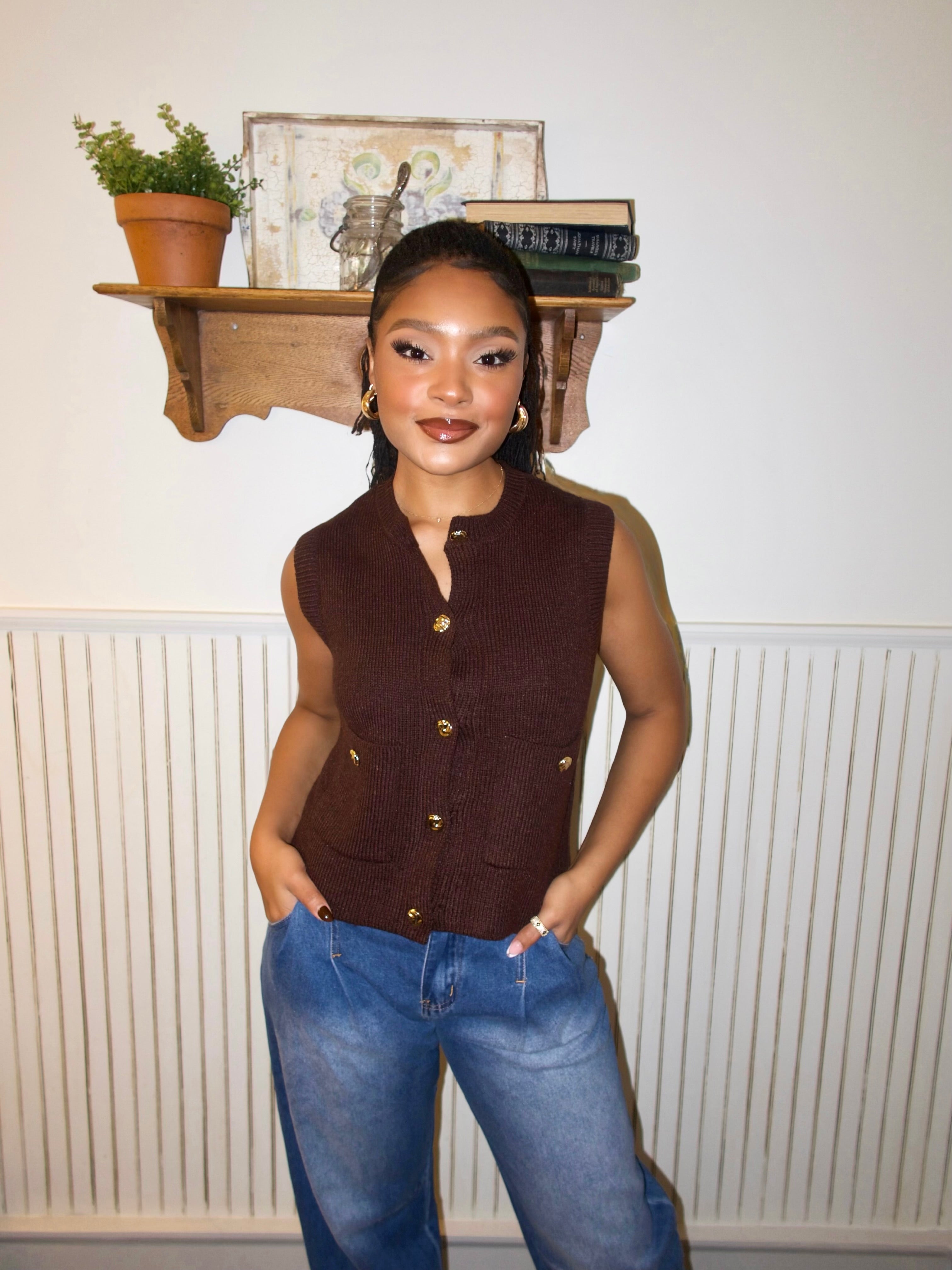 Espresso Knit Vest