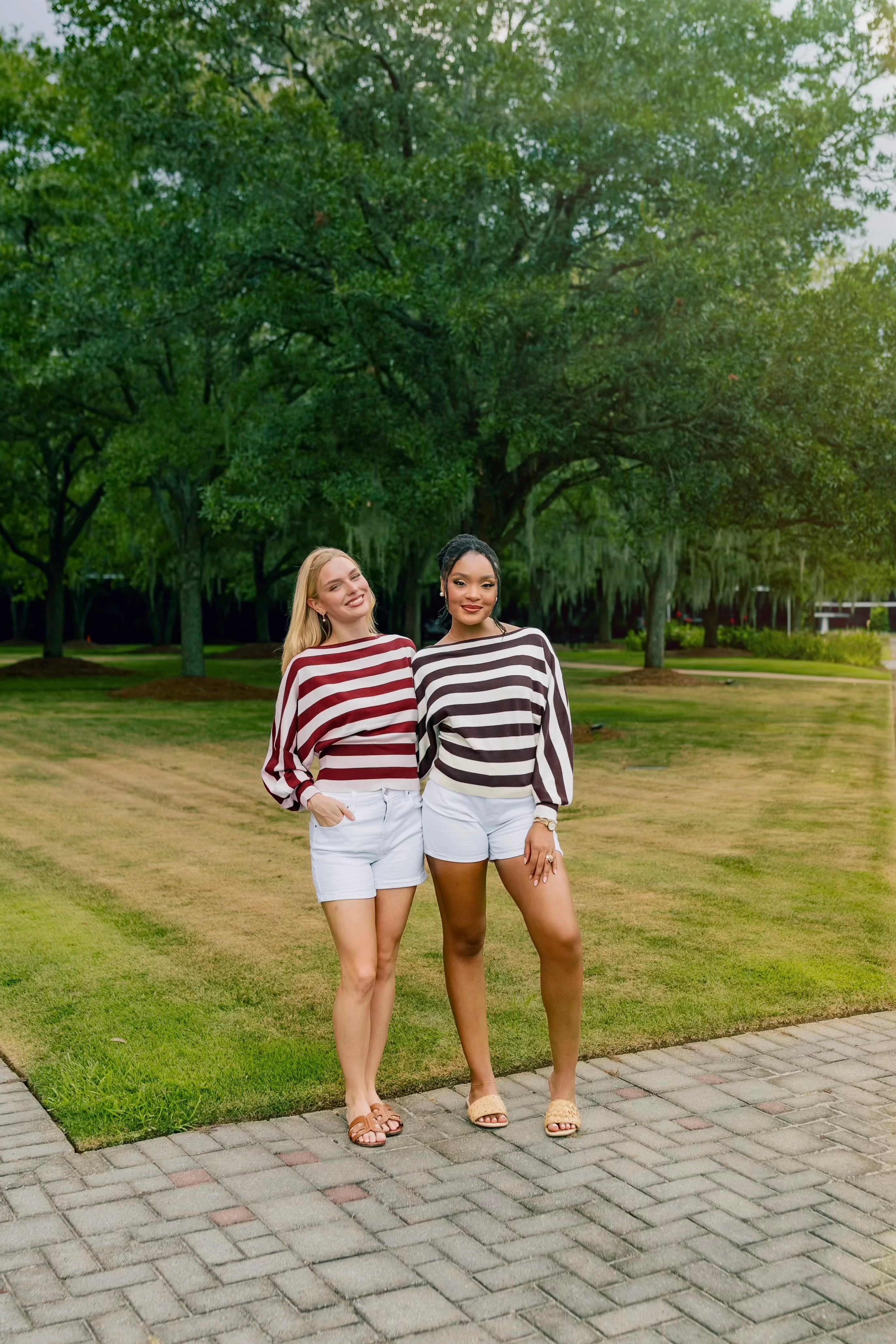 Signature Stripes Sweater - Burgundy