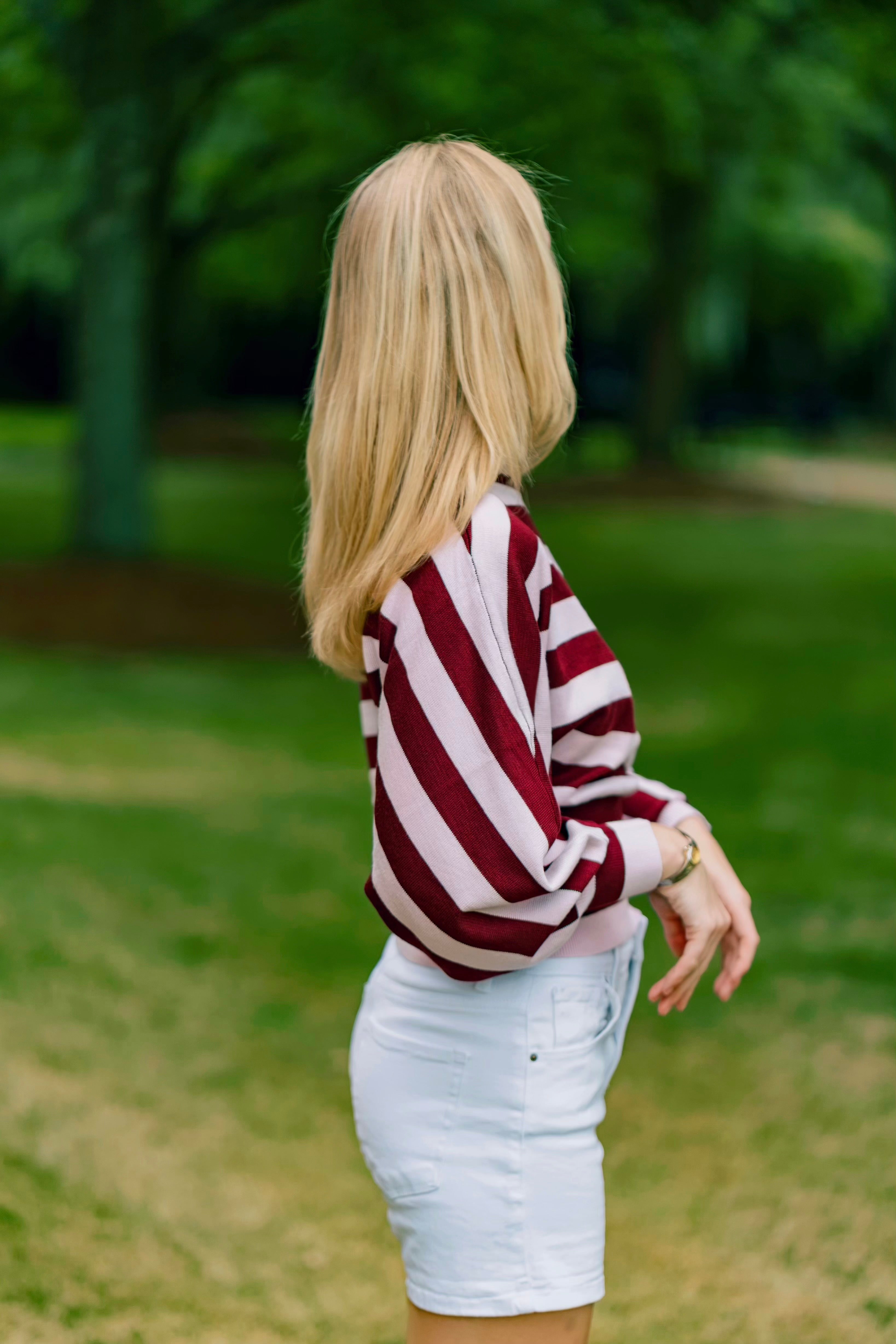 Signature Stripes Sweater - Burgundy
