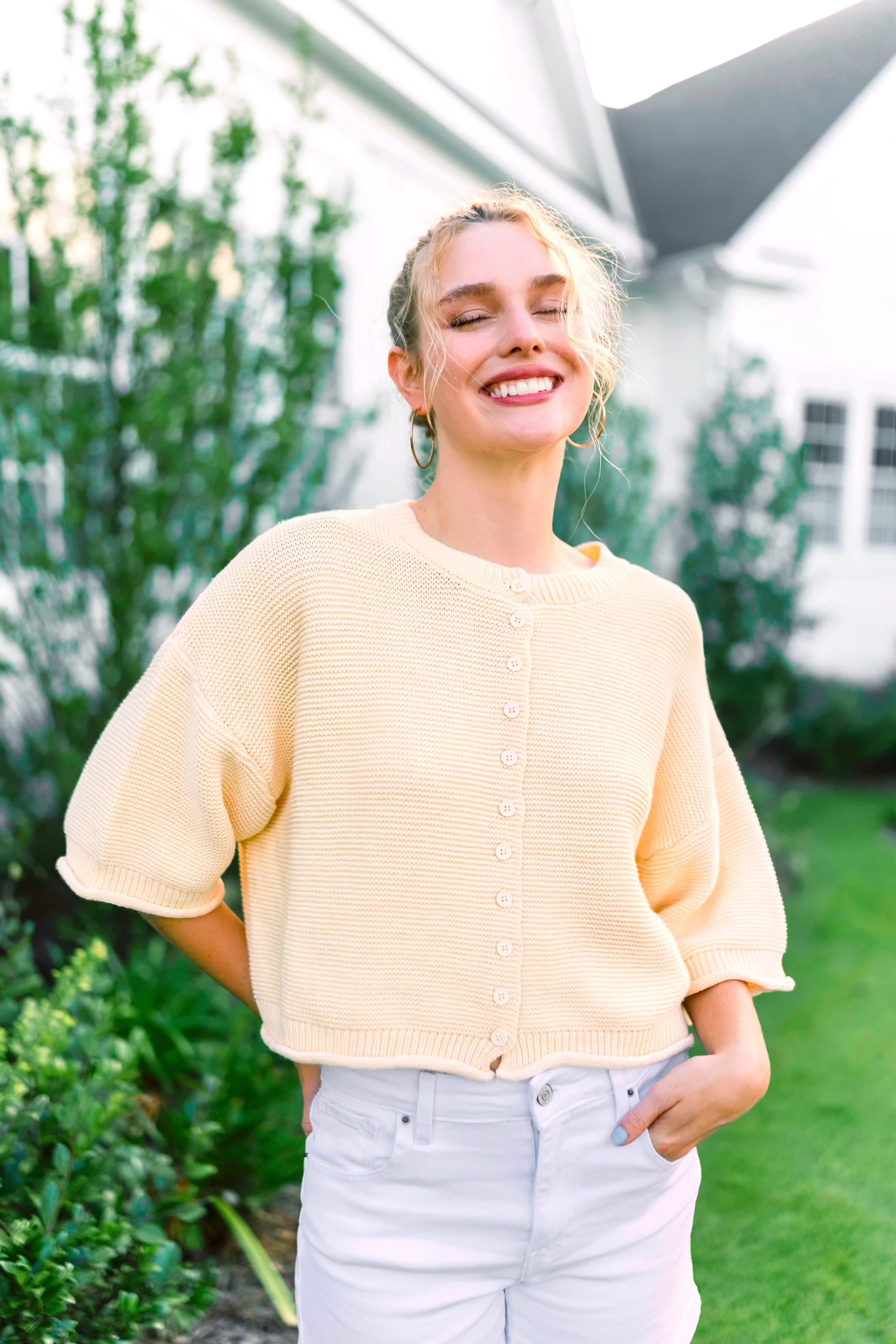 Good Company Cardigan - Butter Yellow