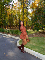 Mulberry Plaid Romper