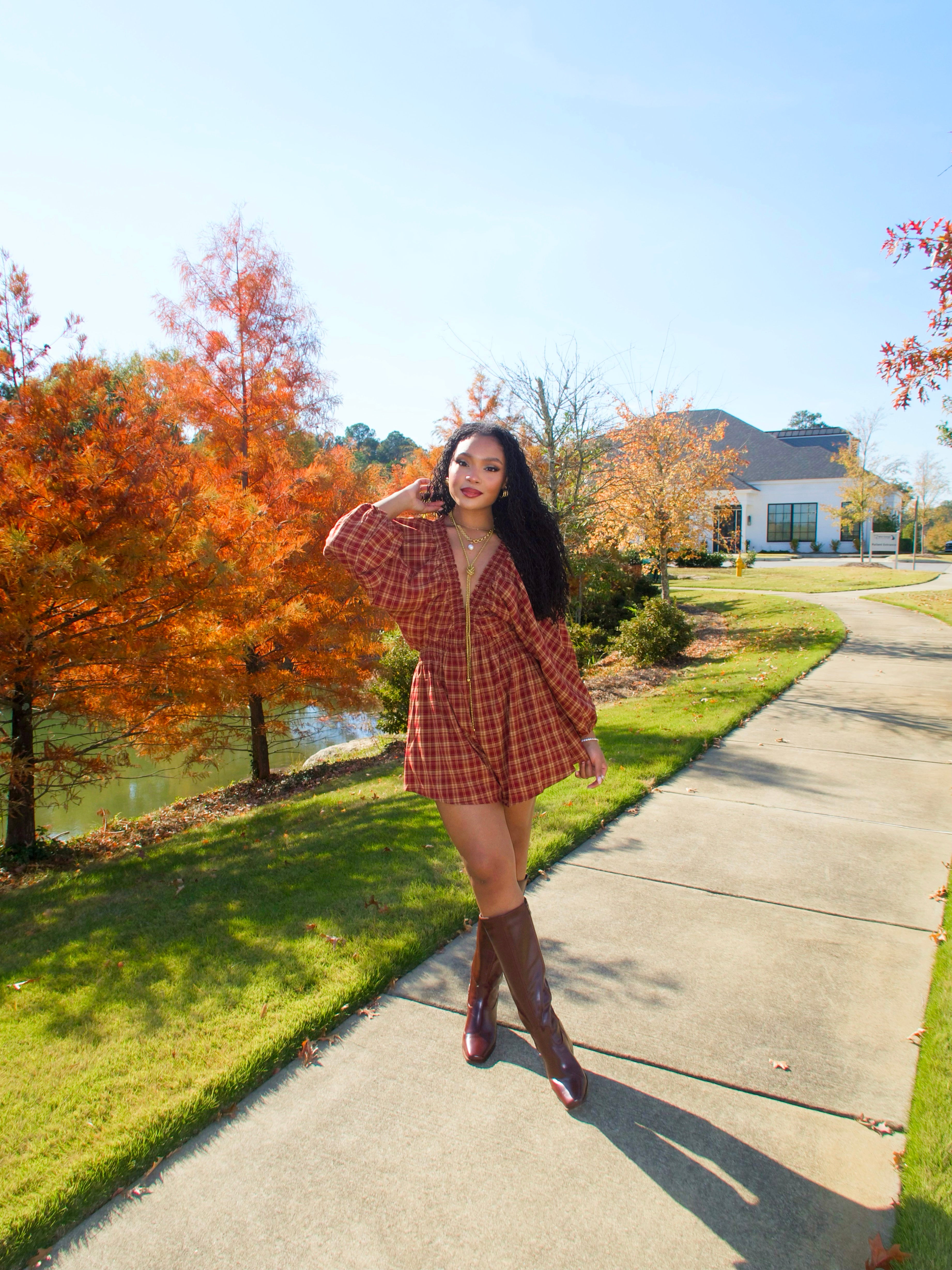 Mulberry Plaid Romper