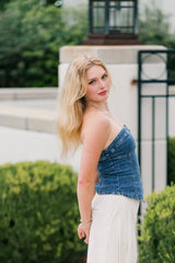 Off Script Denim Top