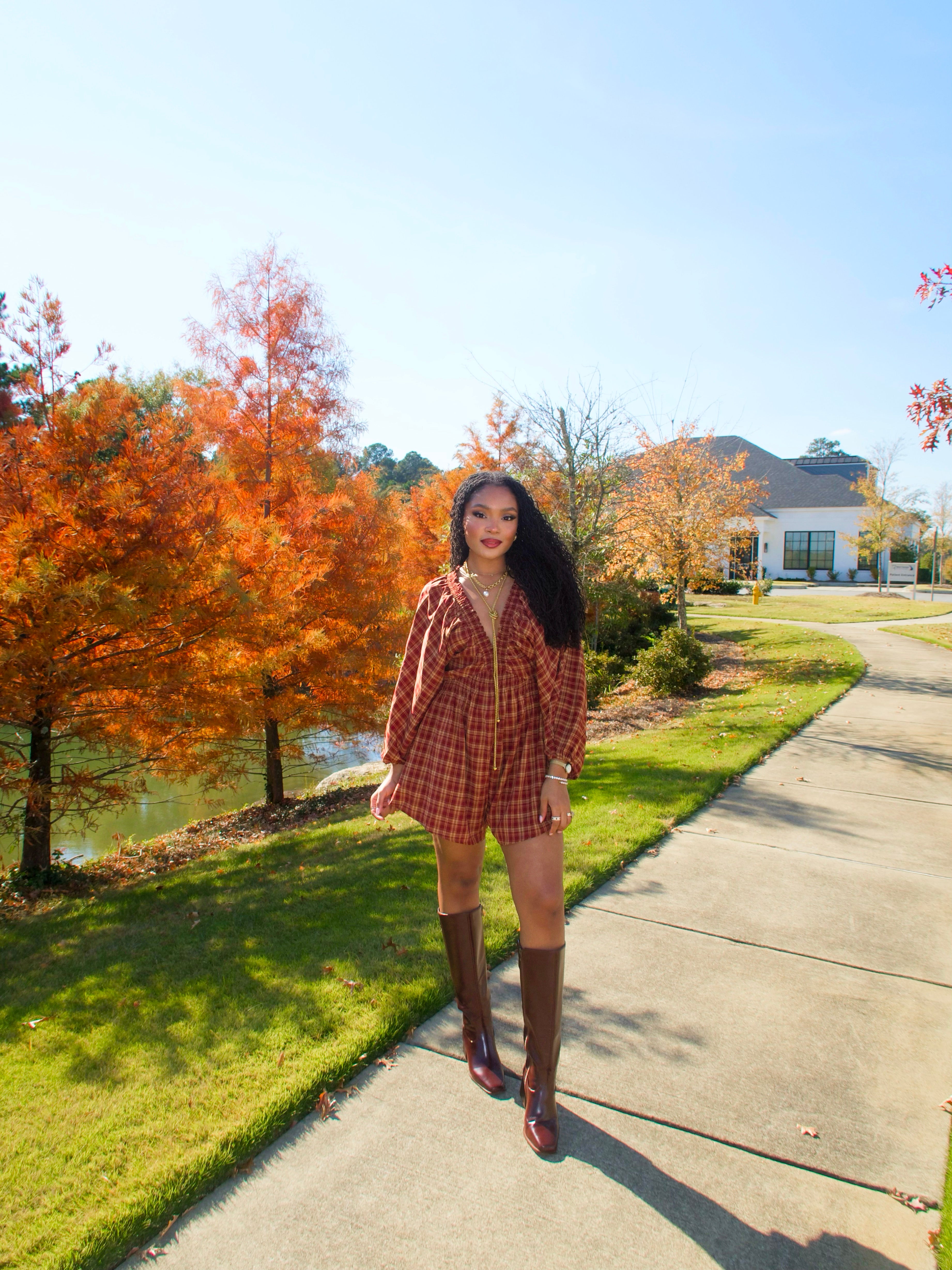 Mulberry Plaid Romper