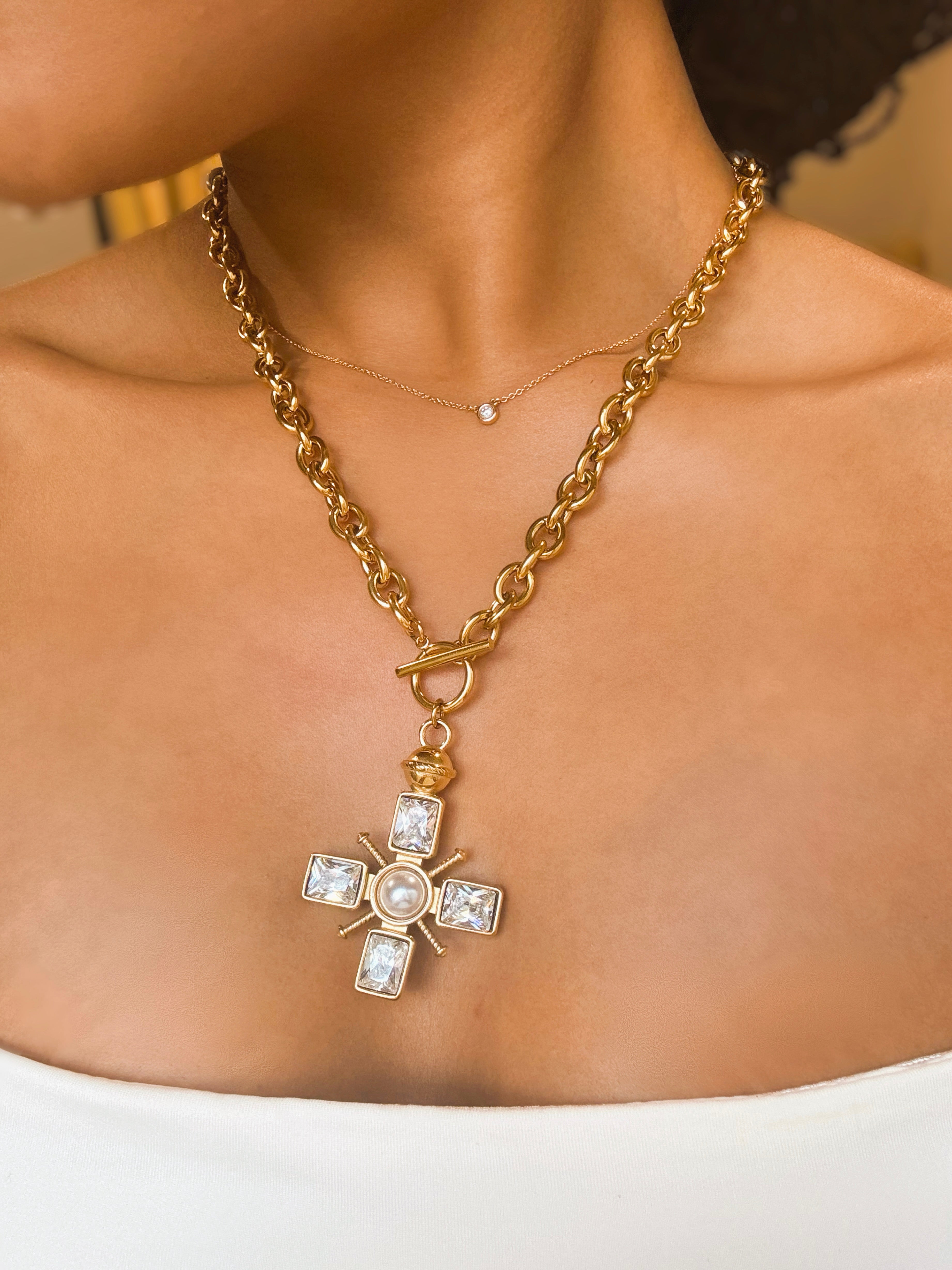 Serene Cross Necklace