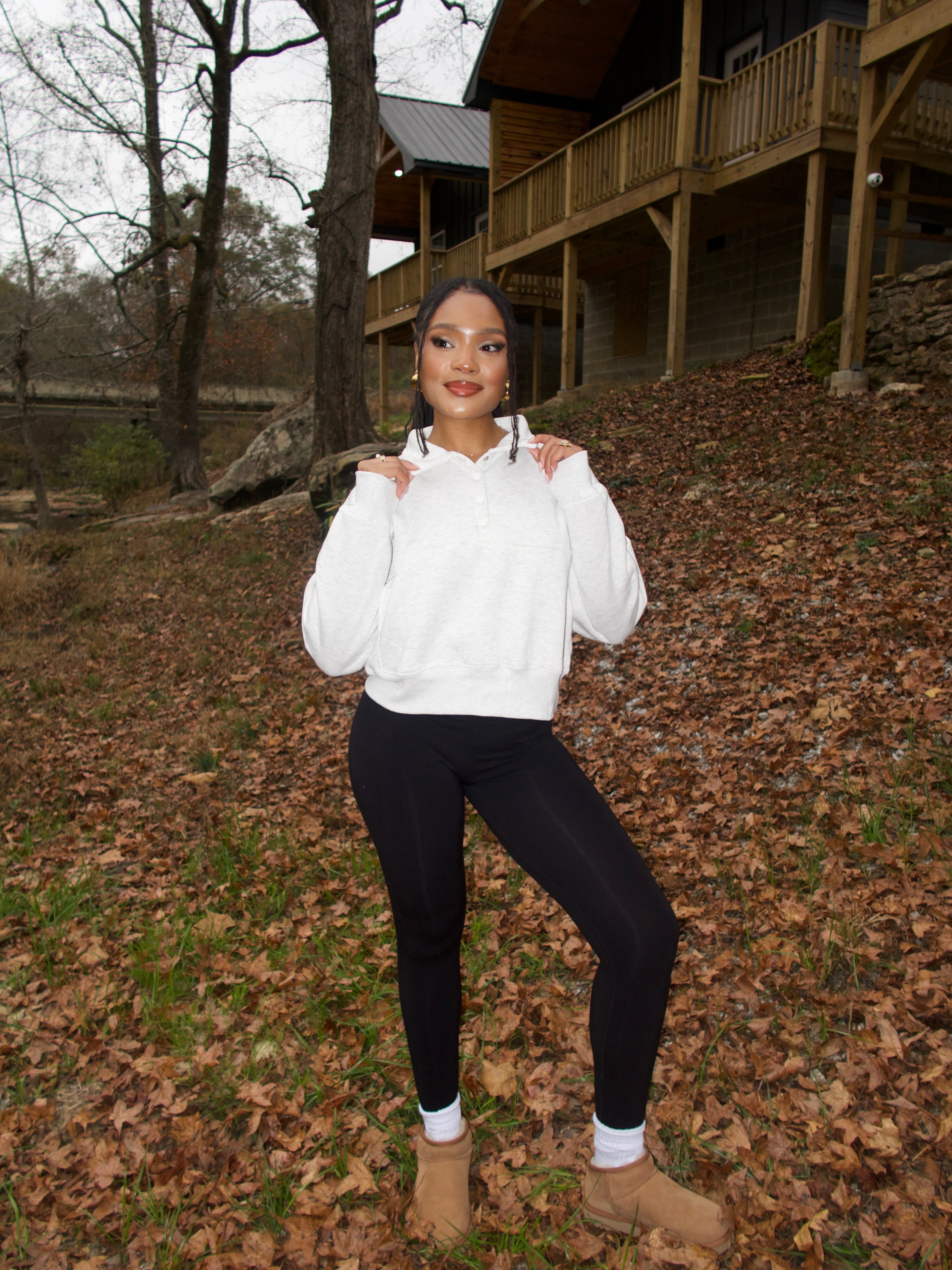 Daily Essential Pullover - Heather Grey