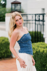 Off Script Denim Top