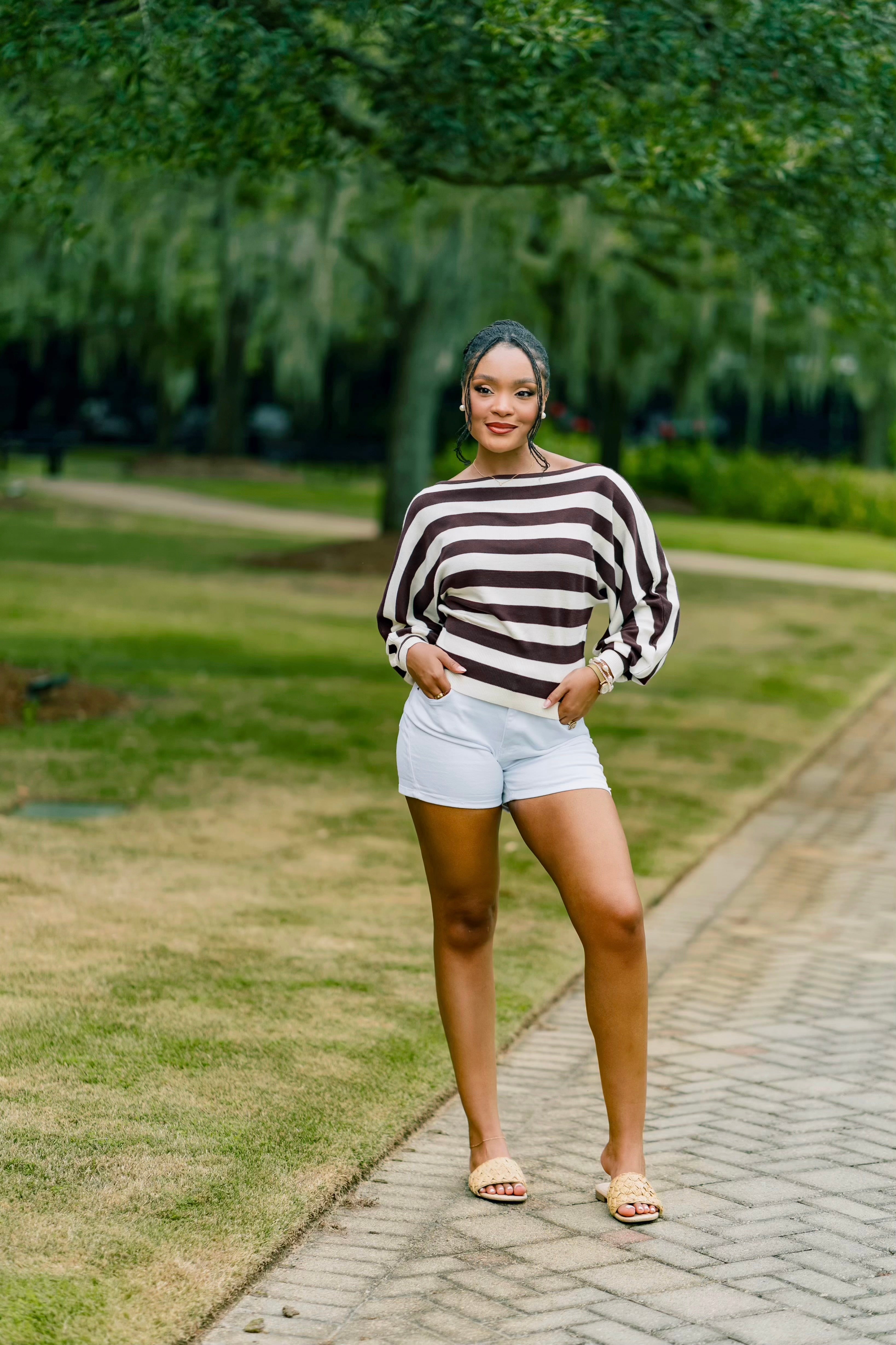 Signature Stripes Sweater - Mocha