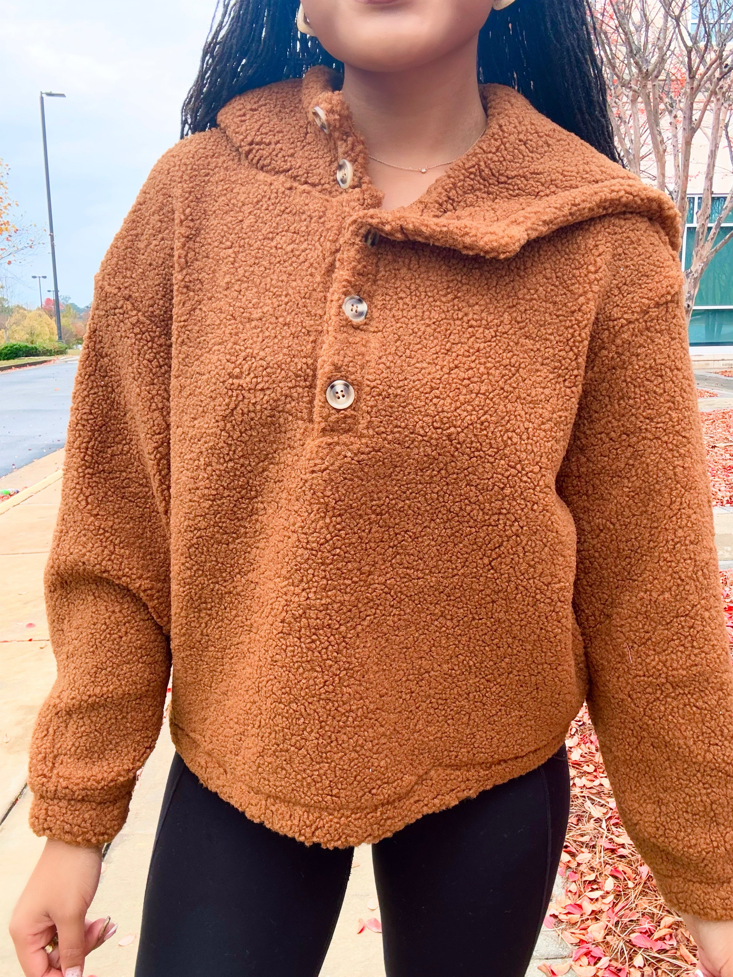 Teddy Comfort Hoodie - Camel