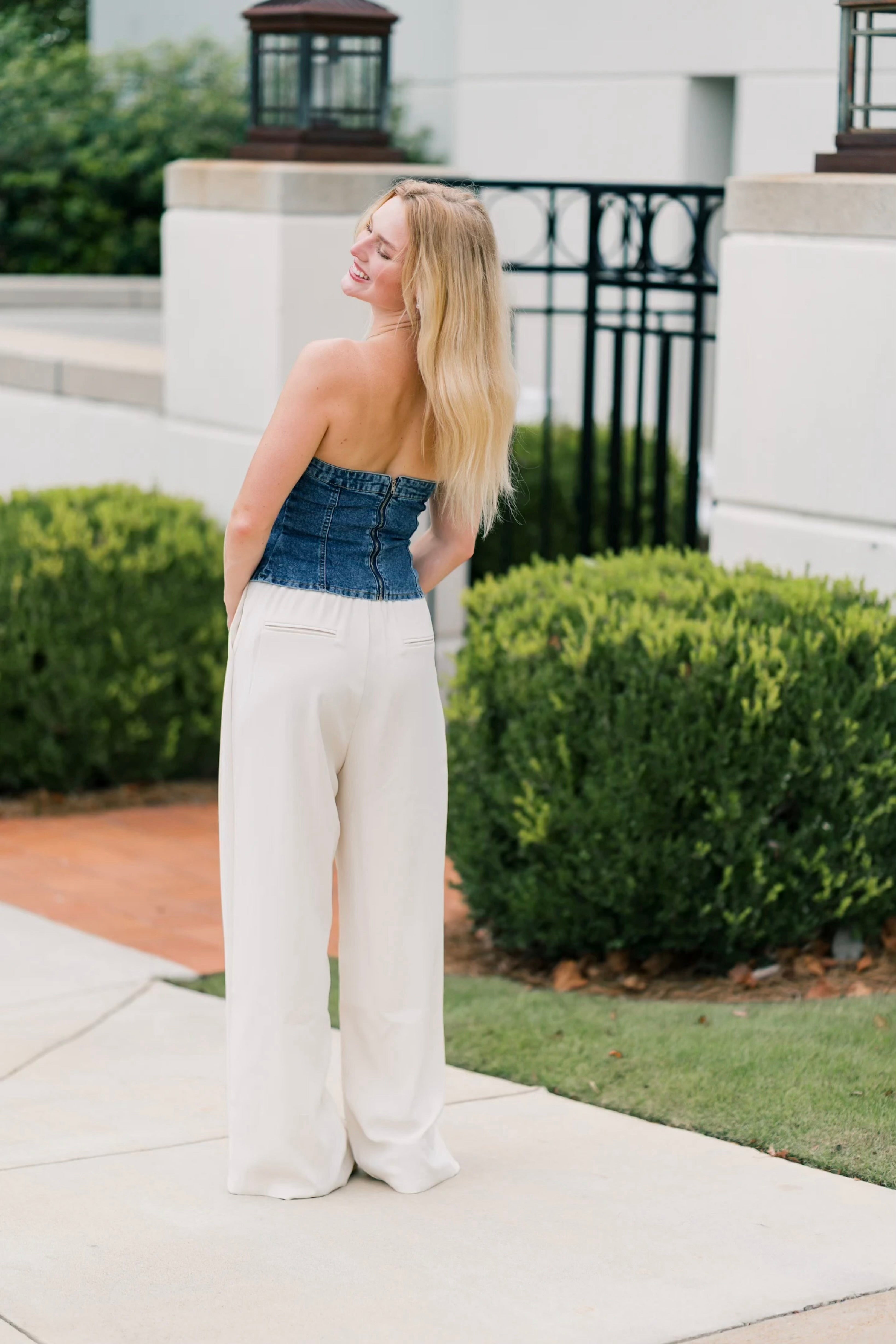 Off Script Denim Top