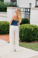 Off Script Denim Top