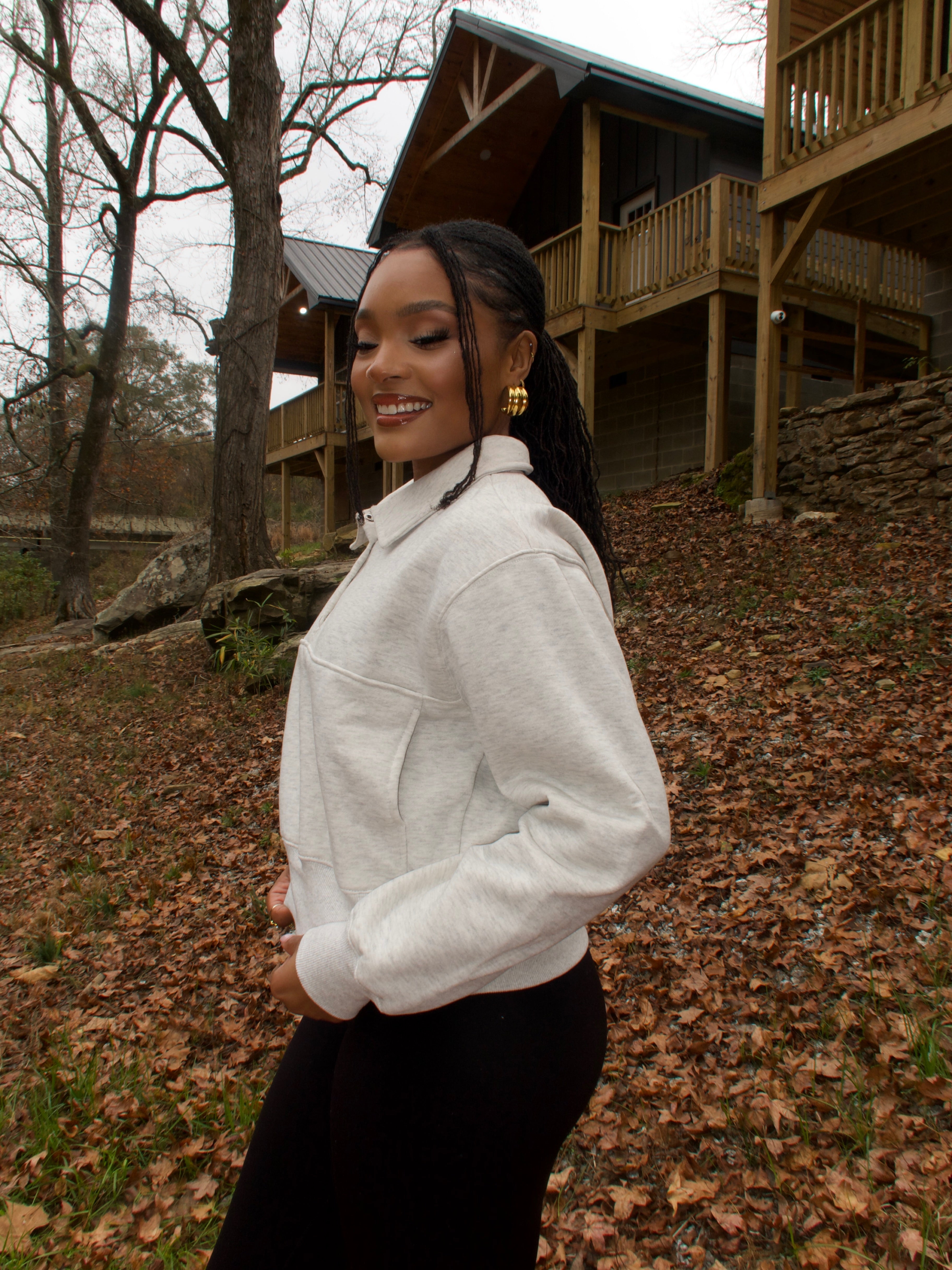 Daily Essential Pullover - Heather Grey