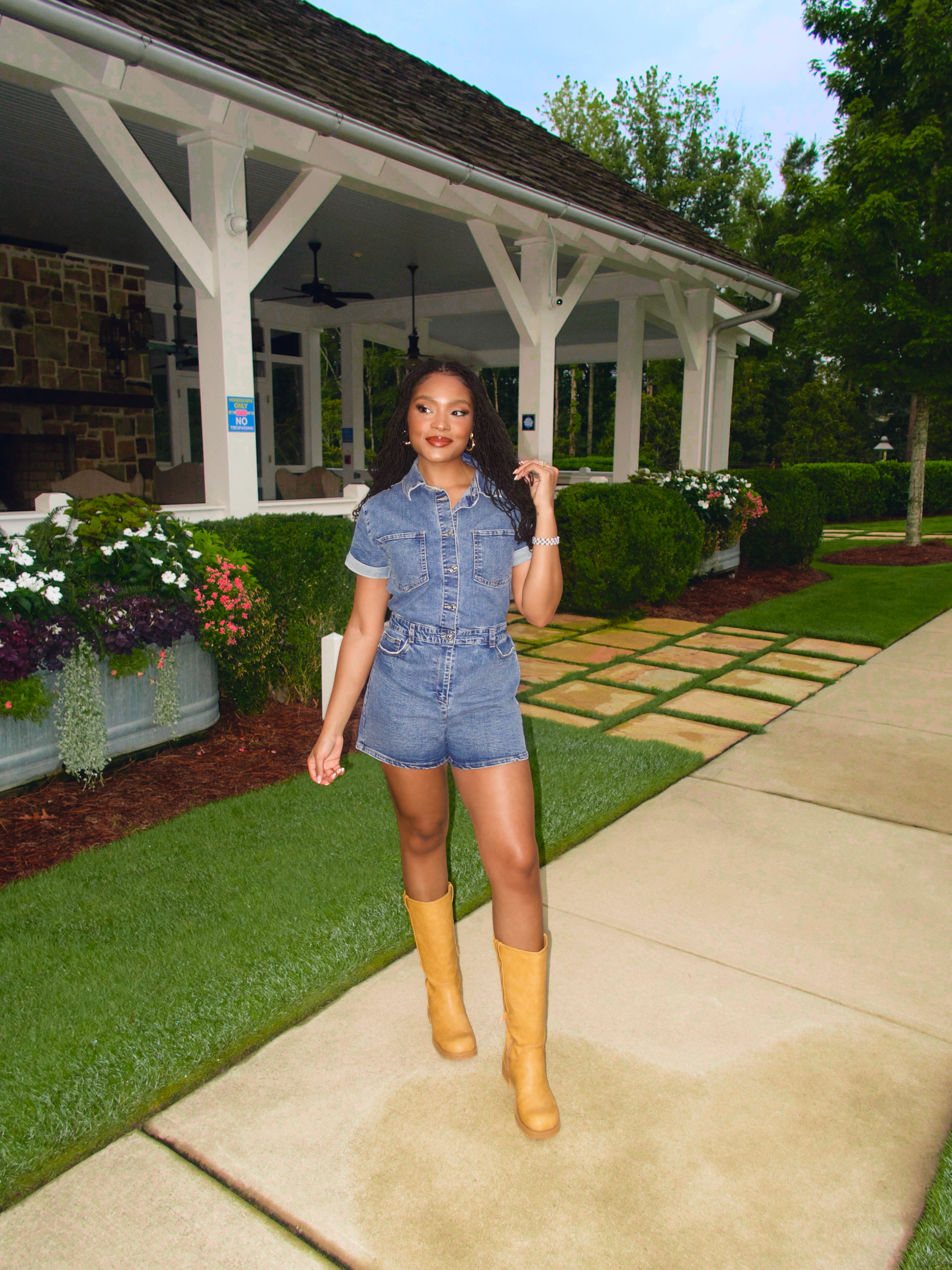 Denim Days Ahead Romper