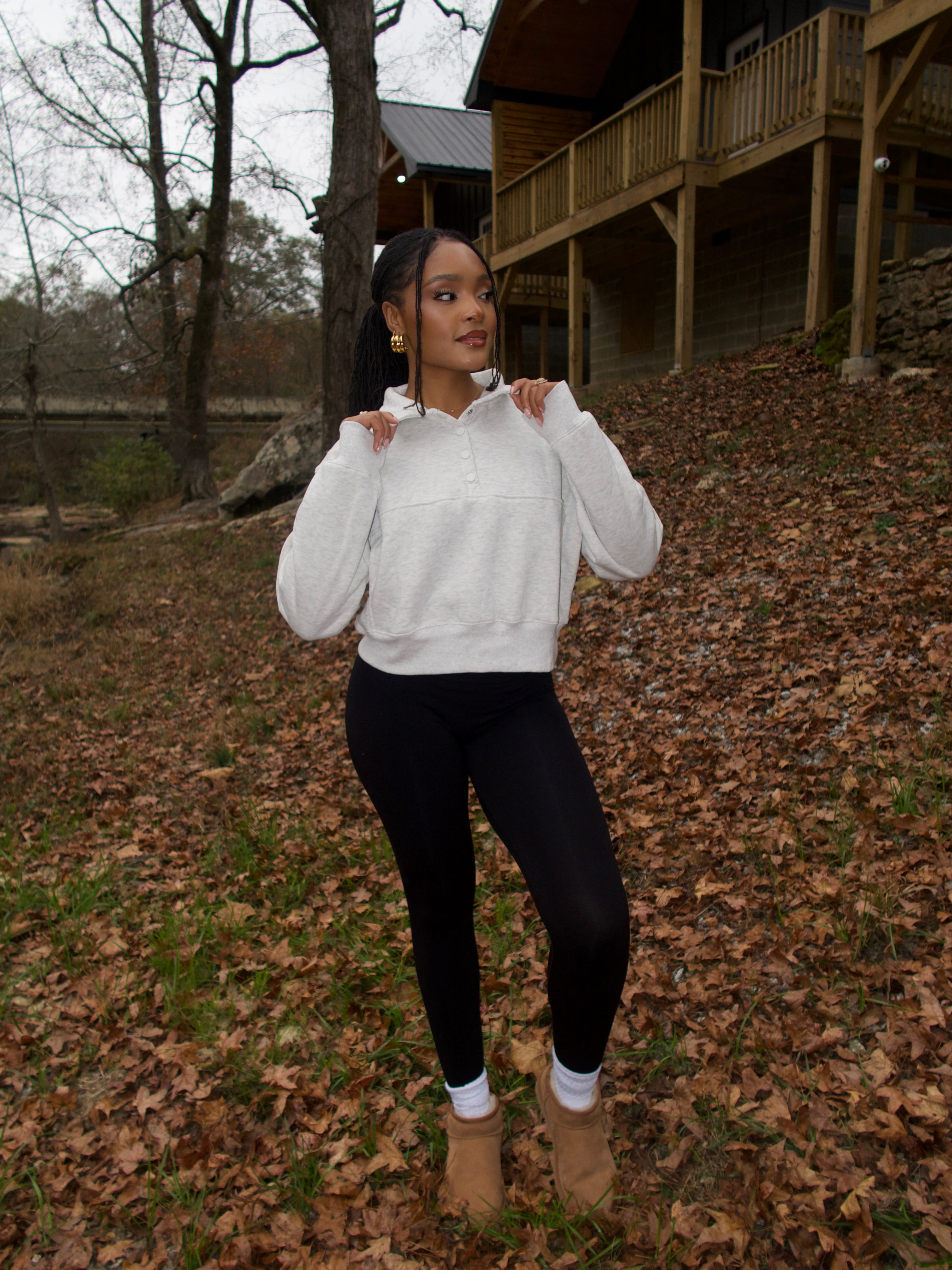 Daily Essential Pullover - Heather Grey