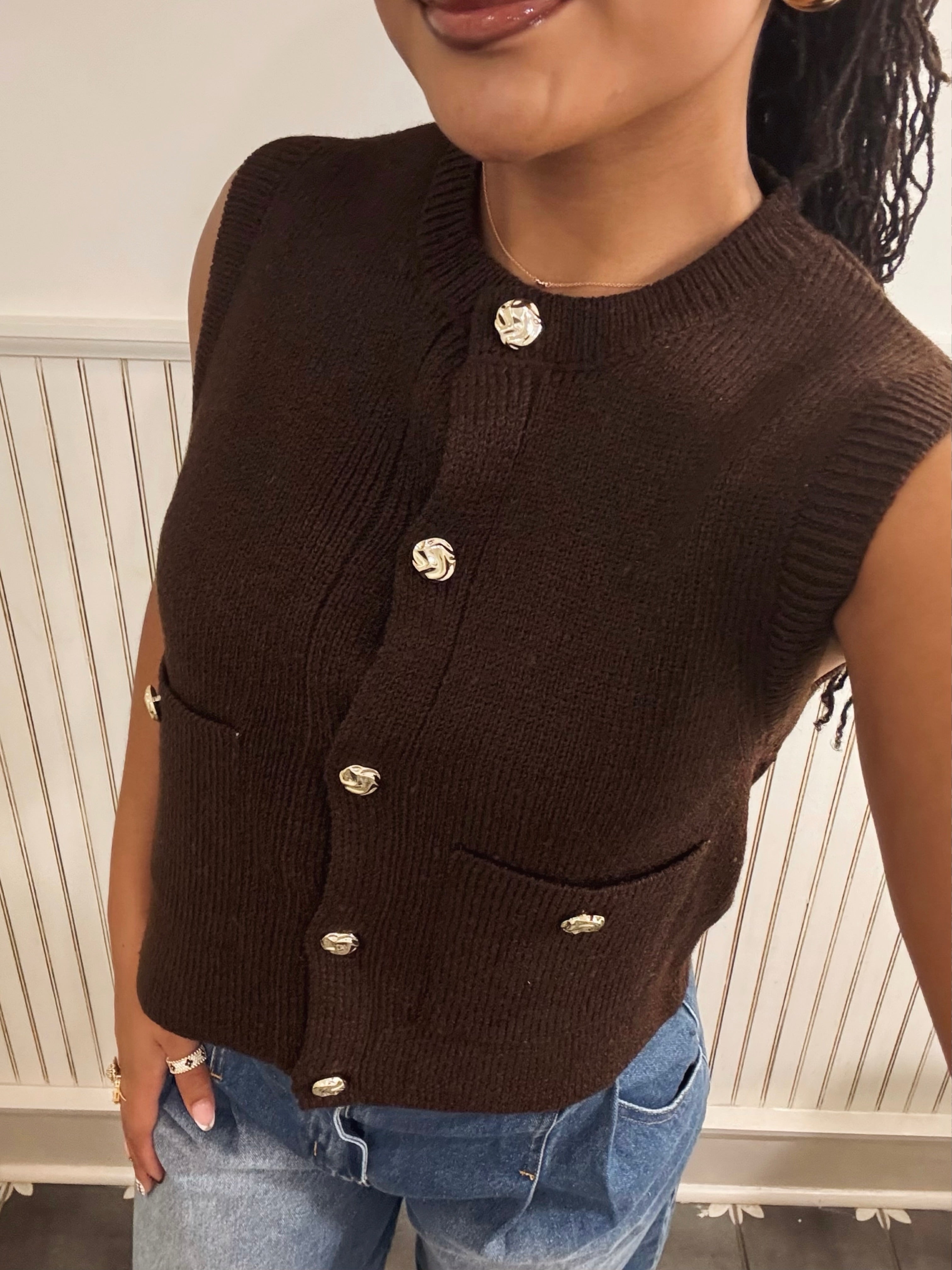 Espresso Knit Vest