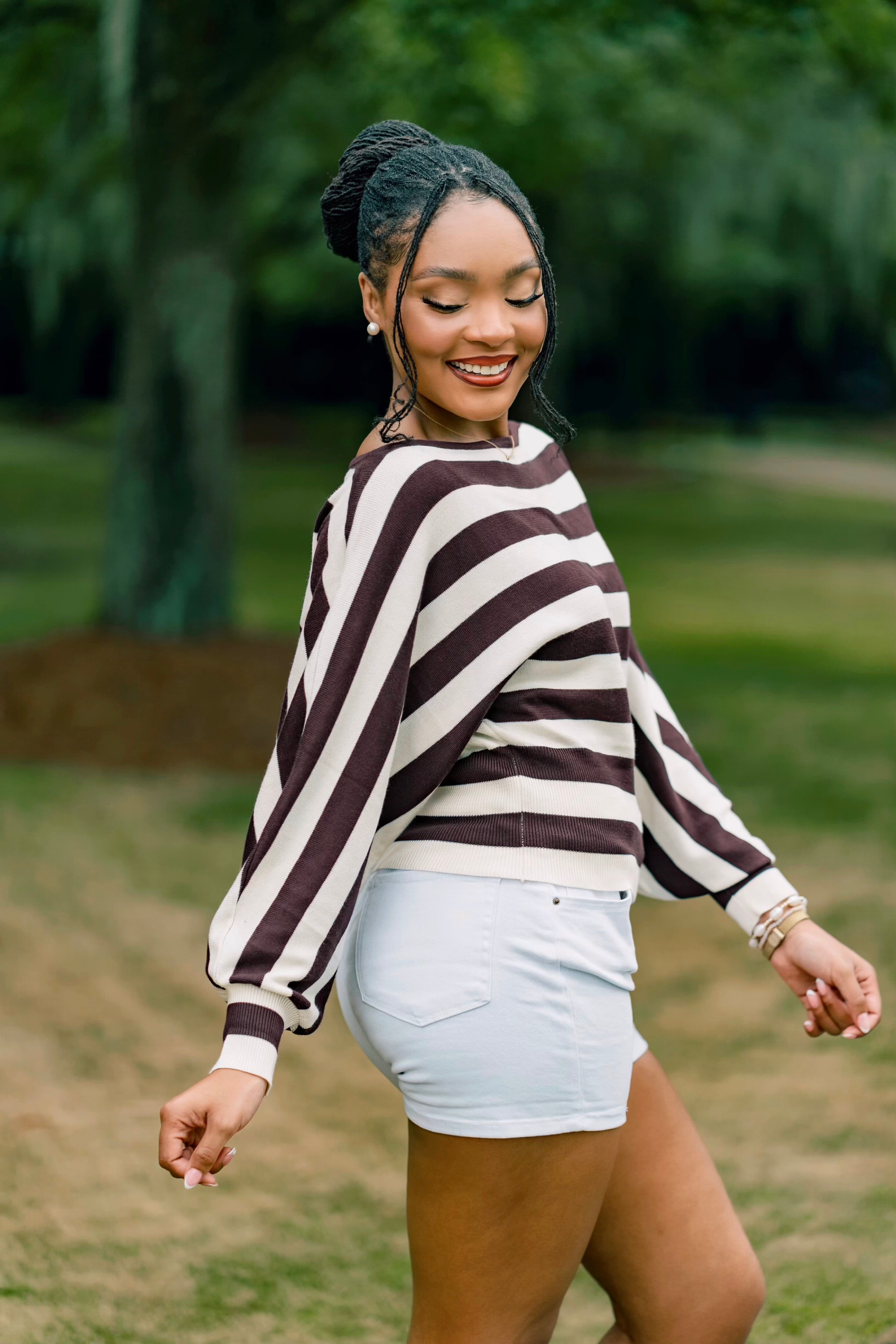 Signature Stripes Sweater - Mocha
