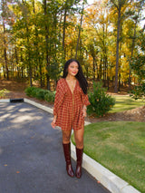 Mulberry Plaid Romper