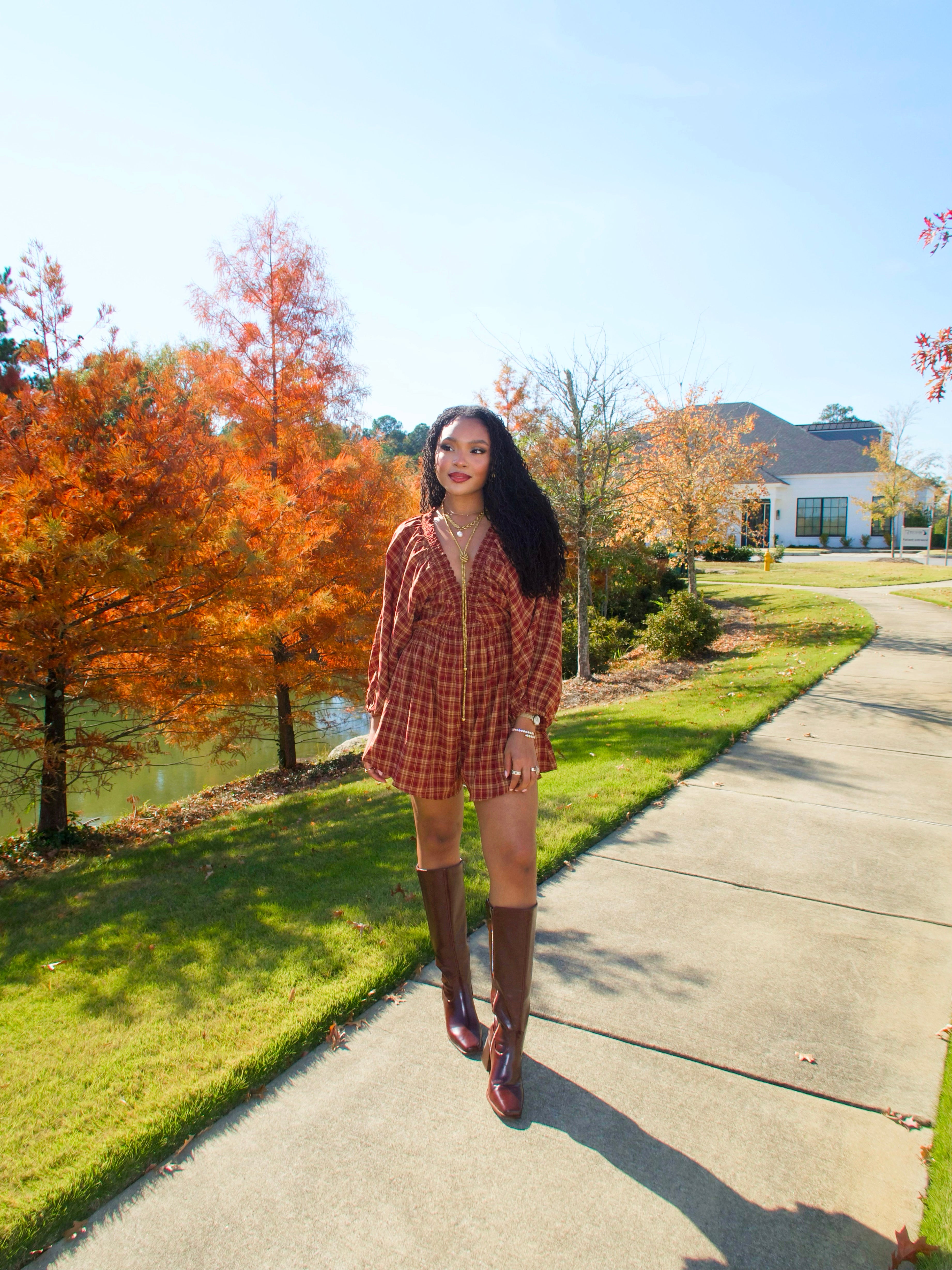 Mulberry Plaid Romper