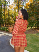 Mulberry Plaid Romper