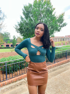 Stepping Out Leather Skirt
