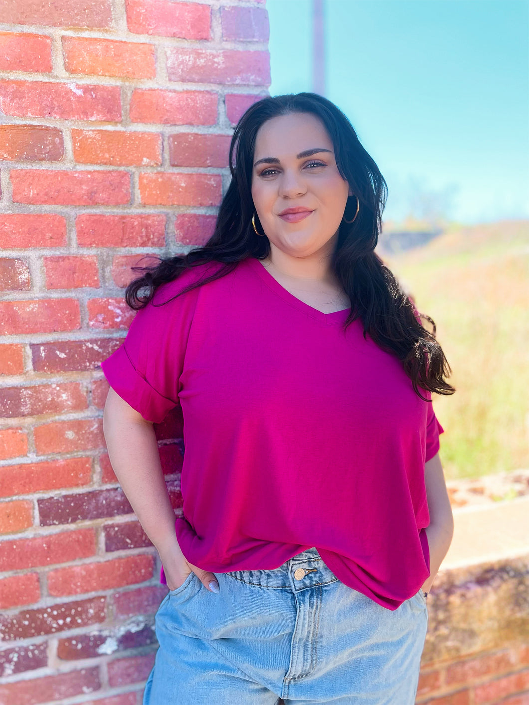 Just Magenta Top